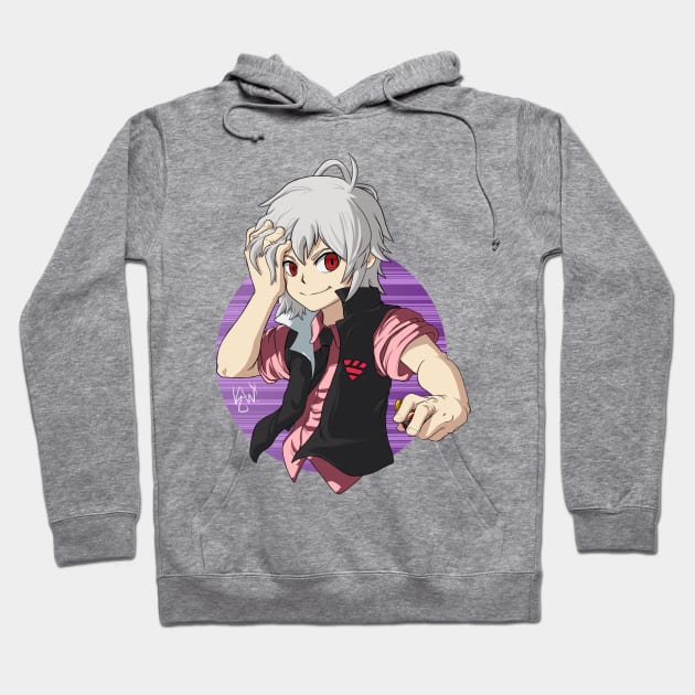 Shu Kurenai from Beyblade Burst Hoodie by Kaw_Dev